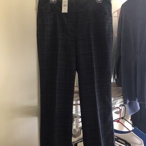 Navy pinstripe slacks